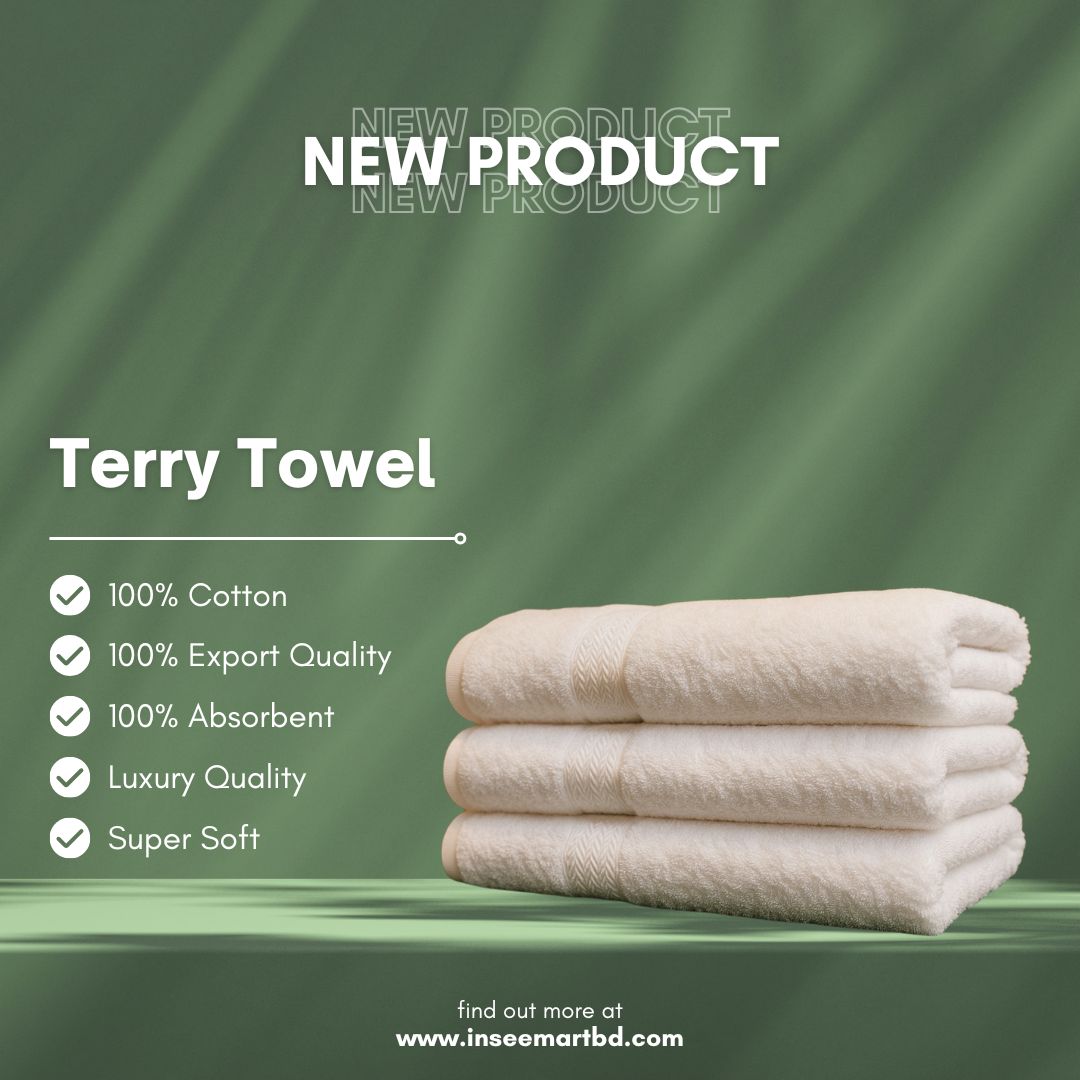 Insee Mart | 100% Premium Cotton Export Quality Bath Towel – White Series (Ultra Absorbent & Lint-Free) - Image 4