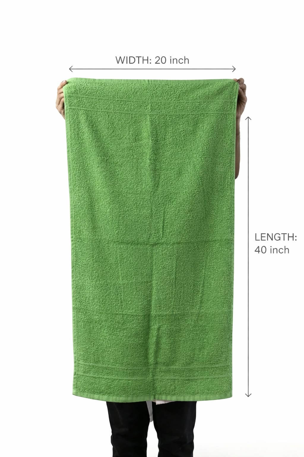 Insee Mart | 100% Premium Cotton Export Quality Bath Towel – Light Green Series (Ultra Absorbent & Lint-Free) - Image 2