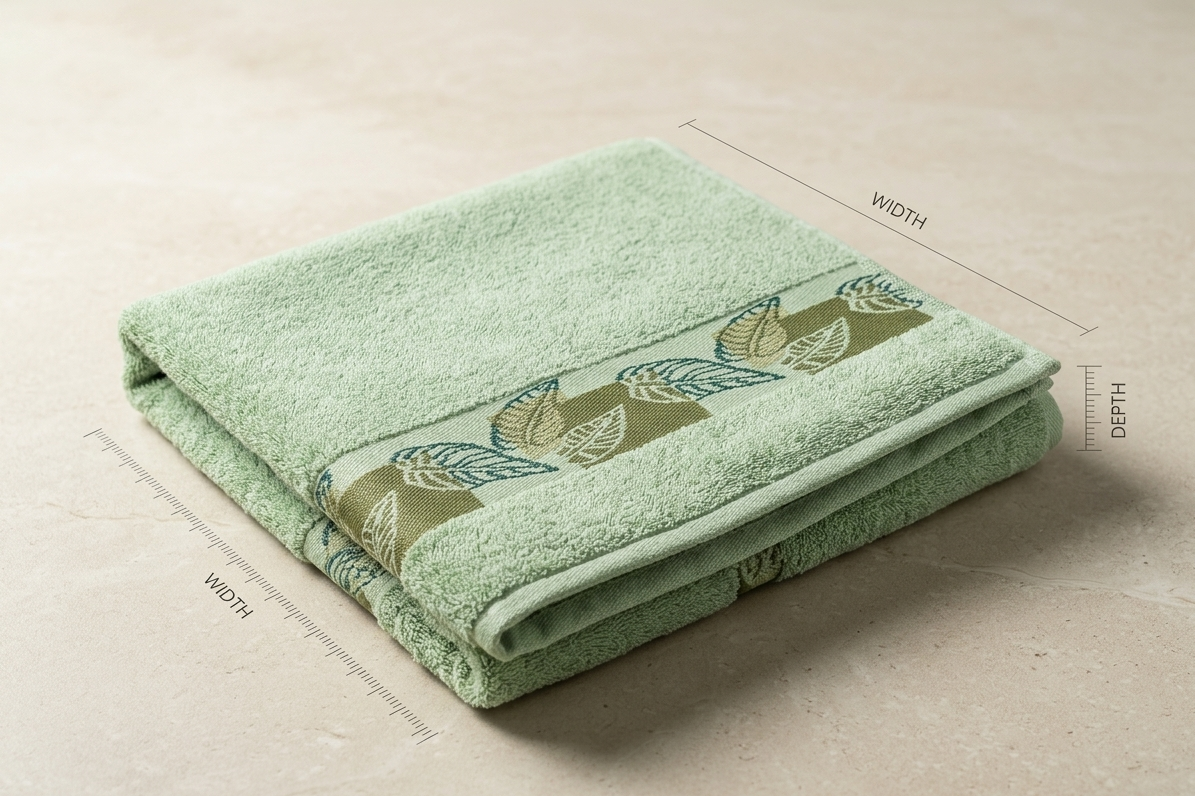 Insee Mart | 100% Premium Cotton Export Quality Bath Towel – Light Green Series (Ultra Absorbent & Lint-Free)